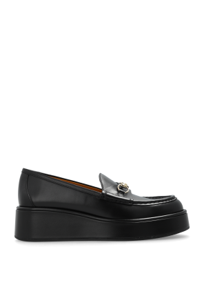 その他 GUCCI l plate Square toe loafer Gucci Horsebit square-toe Loafers | Black | FARFETCH